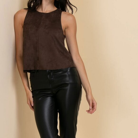 Faux Suede Tank Top - Picture 1 of 6